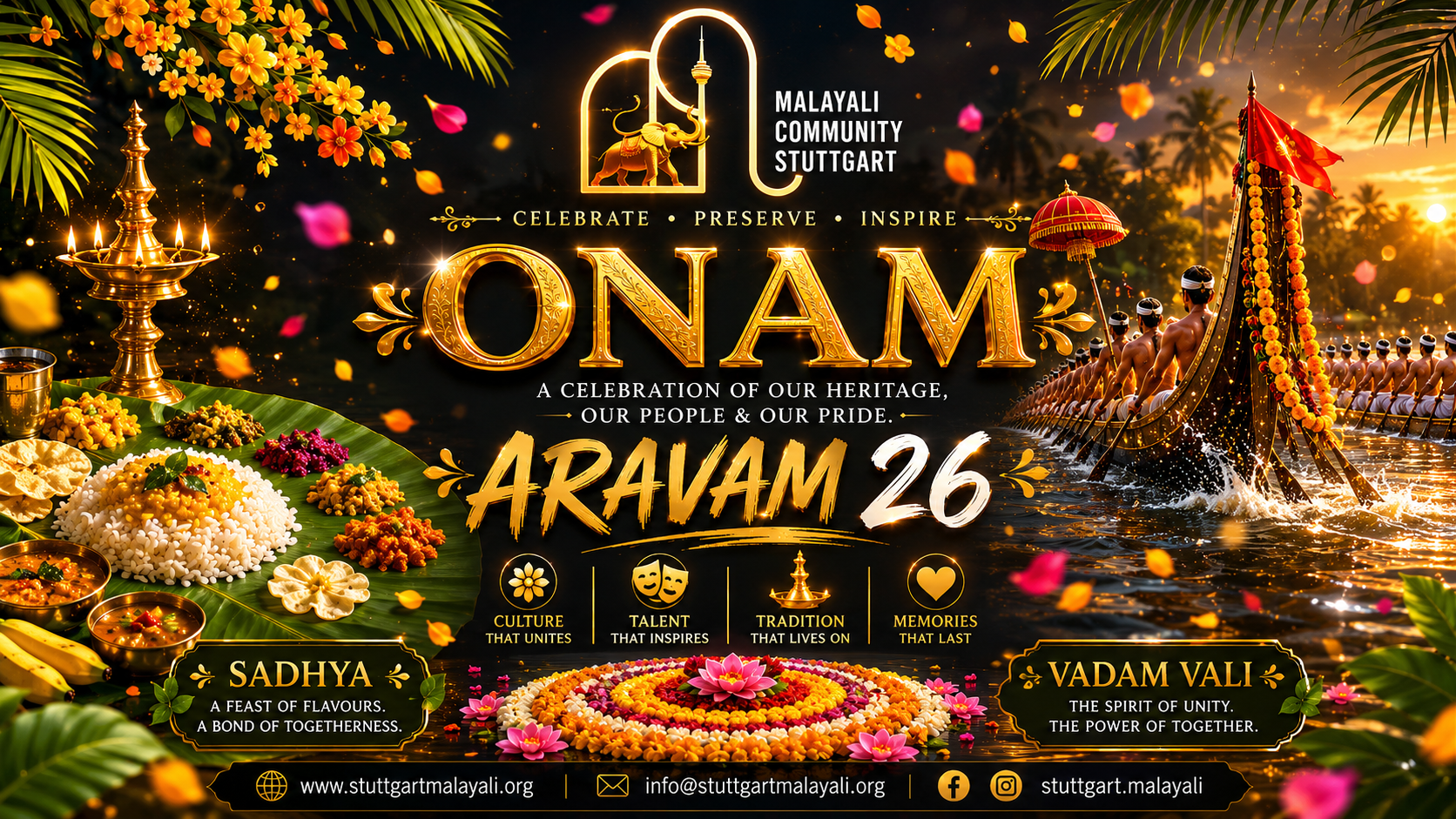 Onam 2026 — Aravam 26 · Cultural Programme